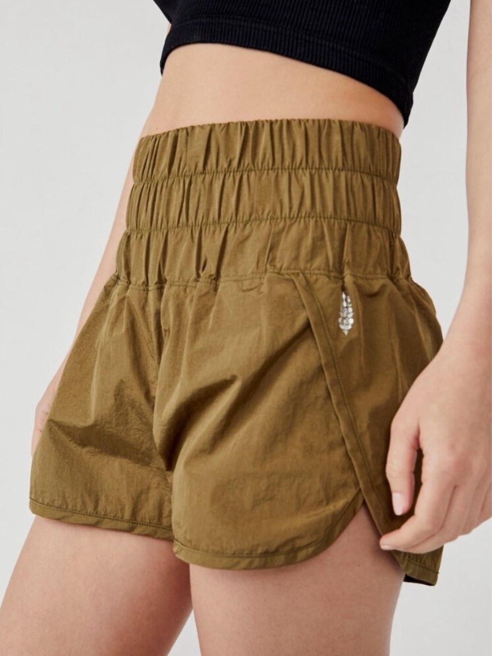 FP Movement by Free People The Way Home shorts in Army NWT
